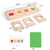 Wooden Montessori Geometry Color Separation Puzzle Toys Matching Games Sensory Training Shape Children Early Education Cognition 6
