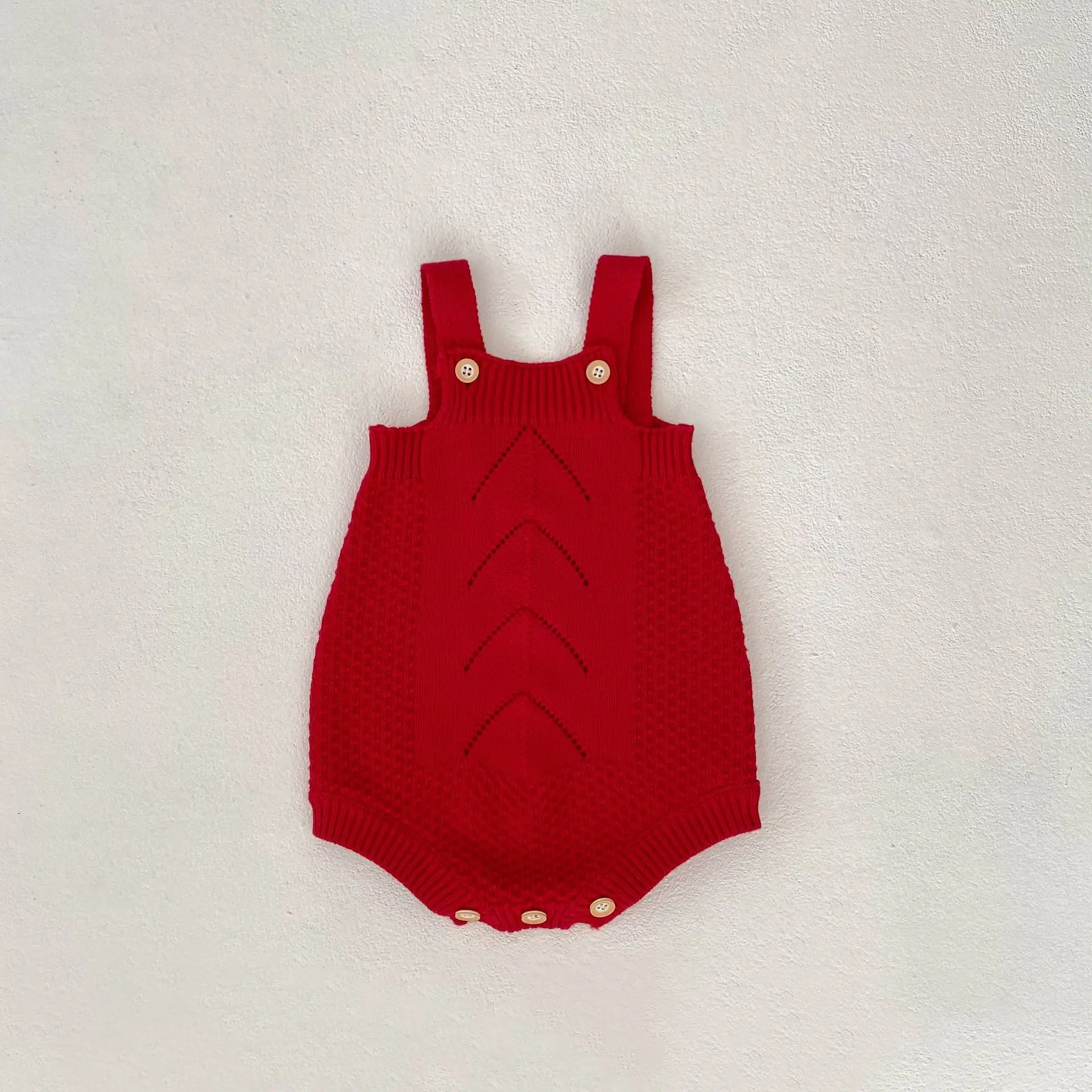 Baby Girls Sweater Spring Outfit Baby Girl Hollow Knit Jacket Solid Color Suspender Knit Sweater 2 Pieces