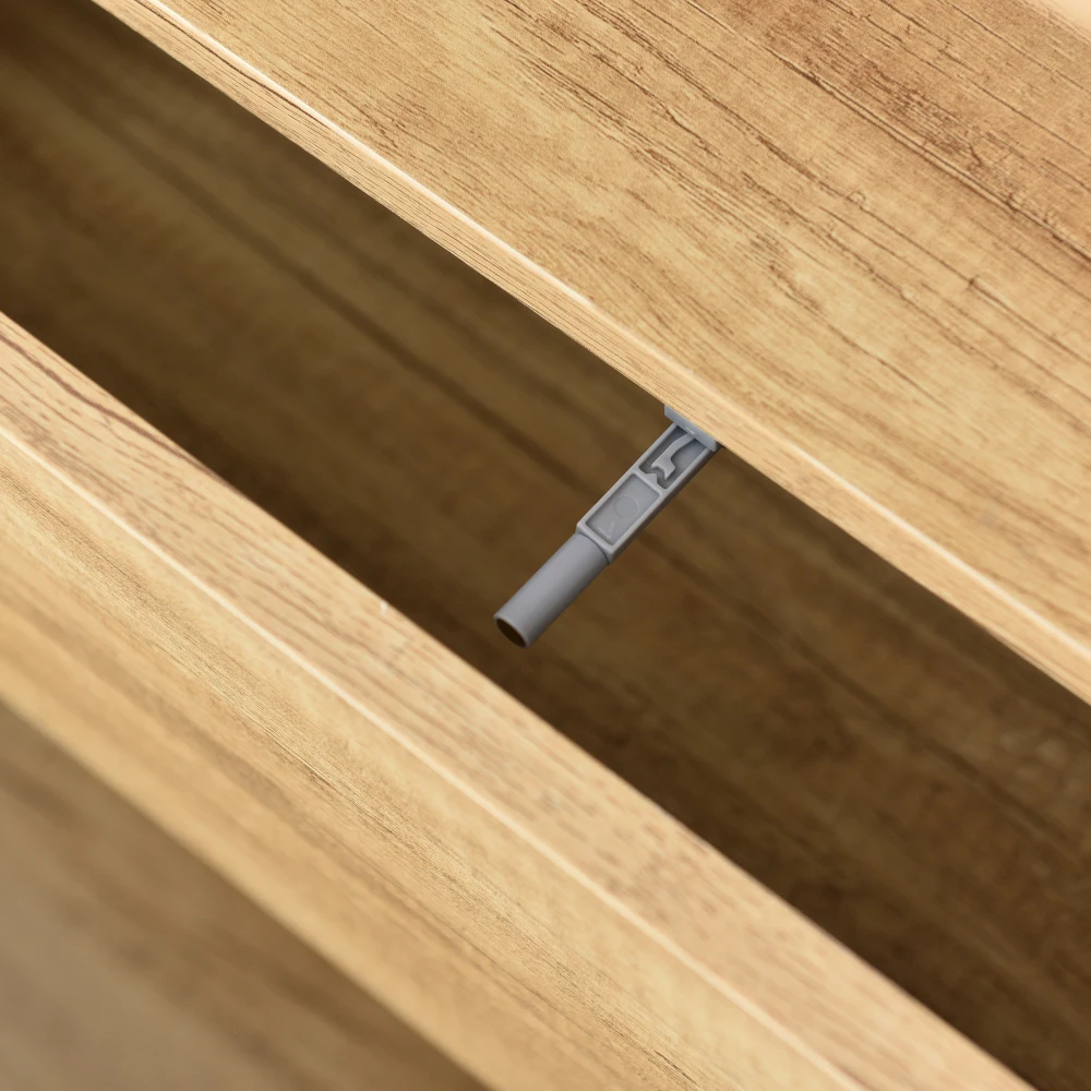 PINGGO Modernes Sideboard Hochglanz Weiß Holzfarben Kommode Mehrfarbige LED-Lichteffekte Stilvolle Aufbewahrungslösung – Detail 16