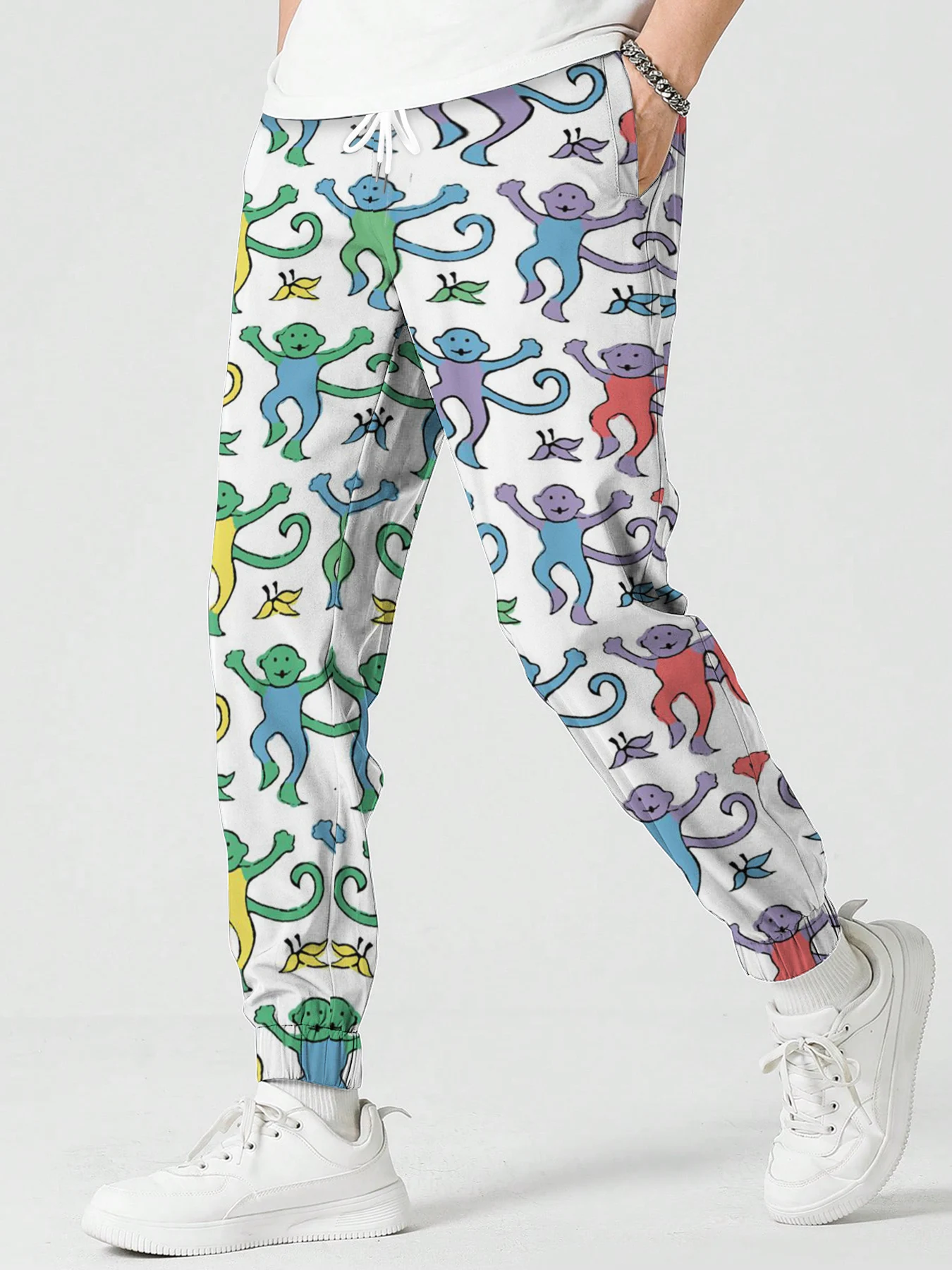 

Hawaiian Fashion Men's Hiphop Jogger Pants 3d Printed Sweatpants Funny Monkeys Pattern Design Vintage Social Casual Clothes Men