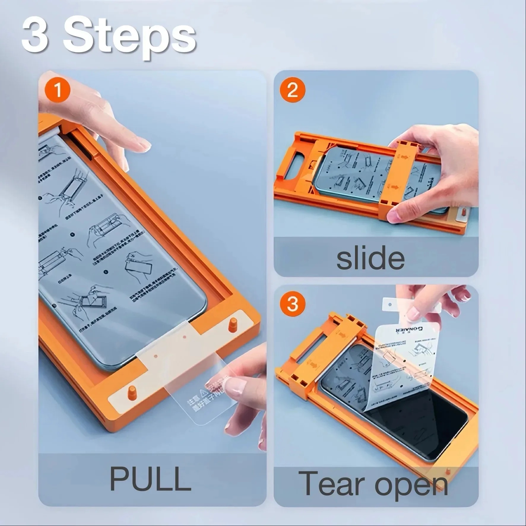 Triple Screen Protector Kit - Dust-Free, Easy Install, Non-Tempered Glass