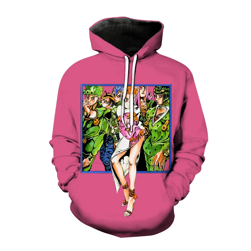 

Anime Hoodies JOJO's Bizarre Adventure 3D Print Sweatshirt Men Women Fashion Hoodie Harajuku JOJO Pullover Hip Hop Coat Clothing