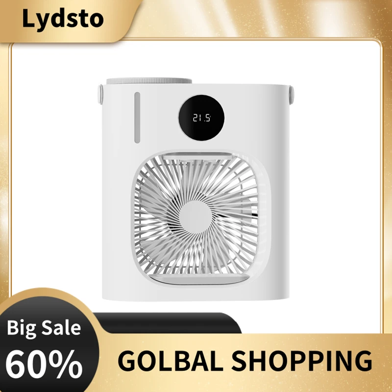 Lydsto 대형 휴대용 에어컨 데스크탑 팬, 공기 냉각기, 900ml 수냉 스프레이 팬, USB 데스크탑 가습 팬, 공기 냉각 