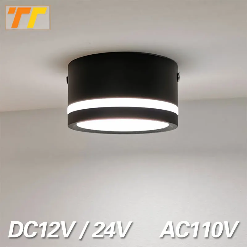Surface Mounted Downlight 110V 12V 24V 12W 15W 5W 7W 9W Side Guide Lamp for Ceiling Spot lights 120V Ceiling Fixtures Lighting