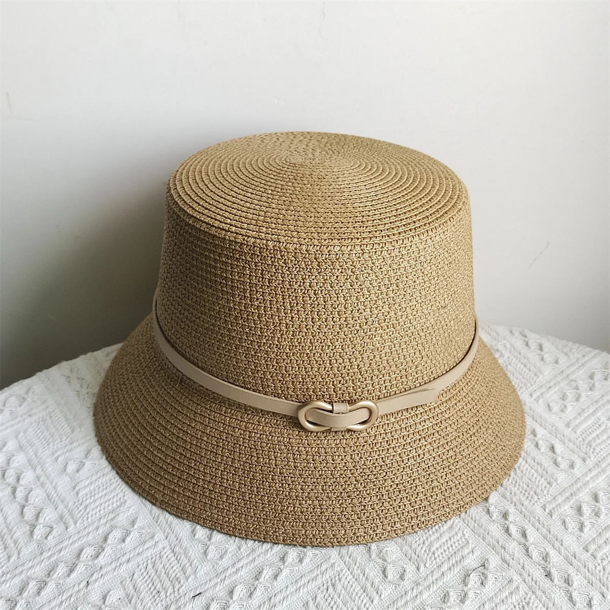 Sommer-Strohhut für Damen und Herren, modisch, Gürtelschnallen, Accessoires, Eimerhut, Strandhut, UV-beständig, Sonnenschutzhut, Sehnstitute Pionga Institution – Detail 8