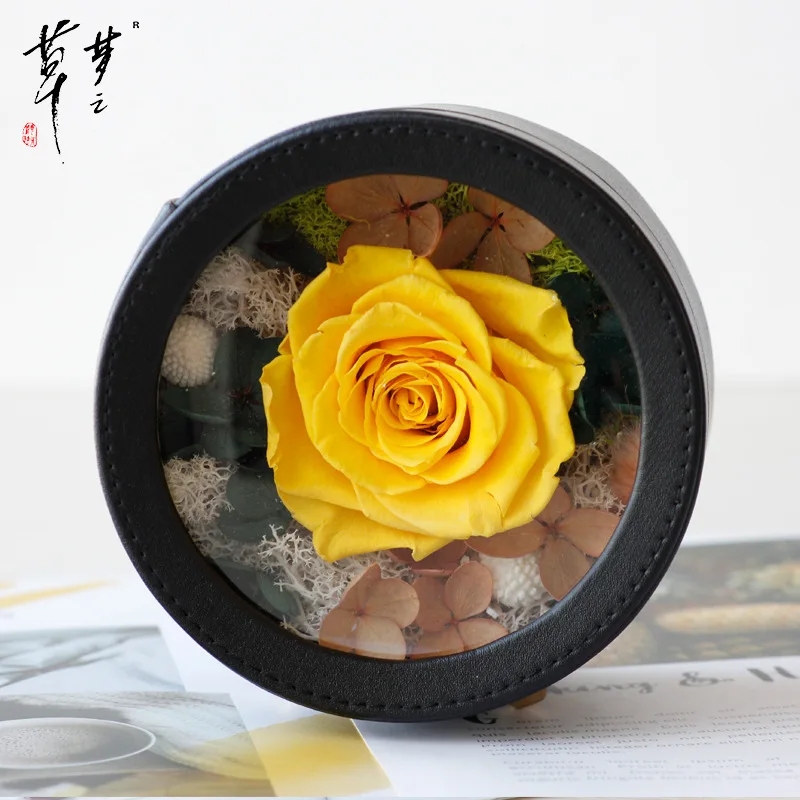 

New Creative Artificial Rose Flower Decorations Box Wedding Chirstmas Rose Flower Gifts Box Ornaments Festival Gifts