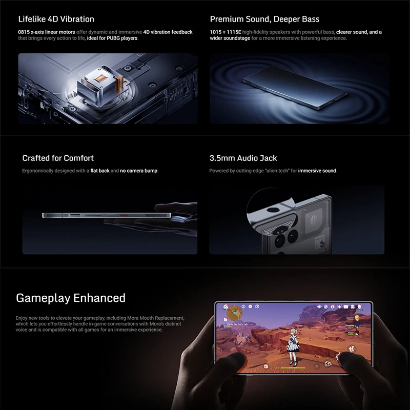 Smartphone Gaming RedMagic 11 Pro 5G Versione Globale 6.85" processore Snapdragon 8 Elite Gen 5, batteria 7500mAh, fotocamera 50MP, NFC - immagine 6