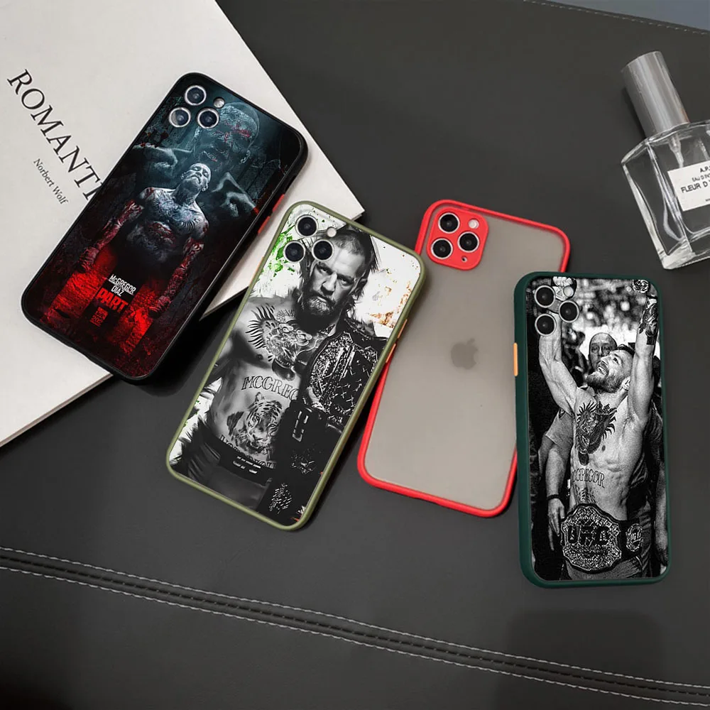 Custodia Per Telefono Traslucida Smerigliata Conor Mcgregor Di Lusso Per Iphone 15 14 13 12 11 Pro Max Mini Xs Max Se X Xr 6 7 8 Plus 6S Cover