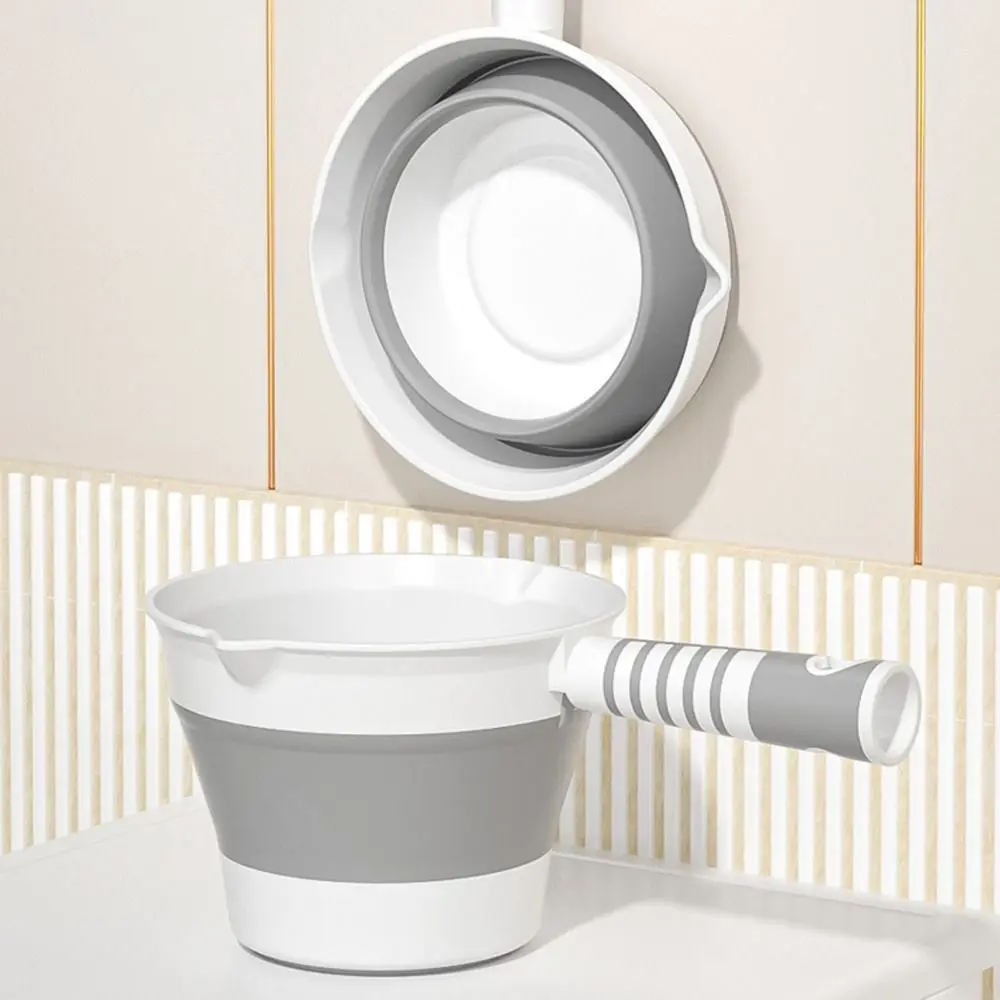 Convenient Creative Folding Water Scoop Large Suspensible Collapsible Bath Scoop Portable Thickened Water Dipper Household