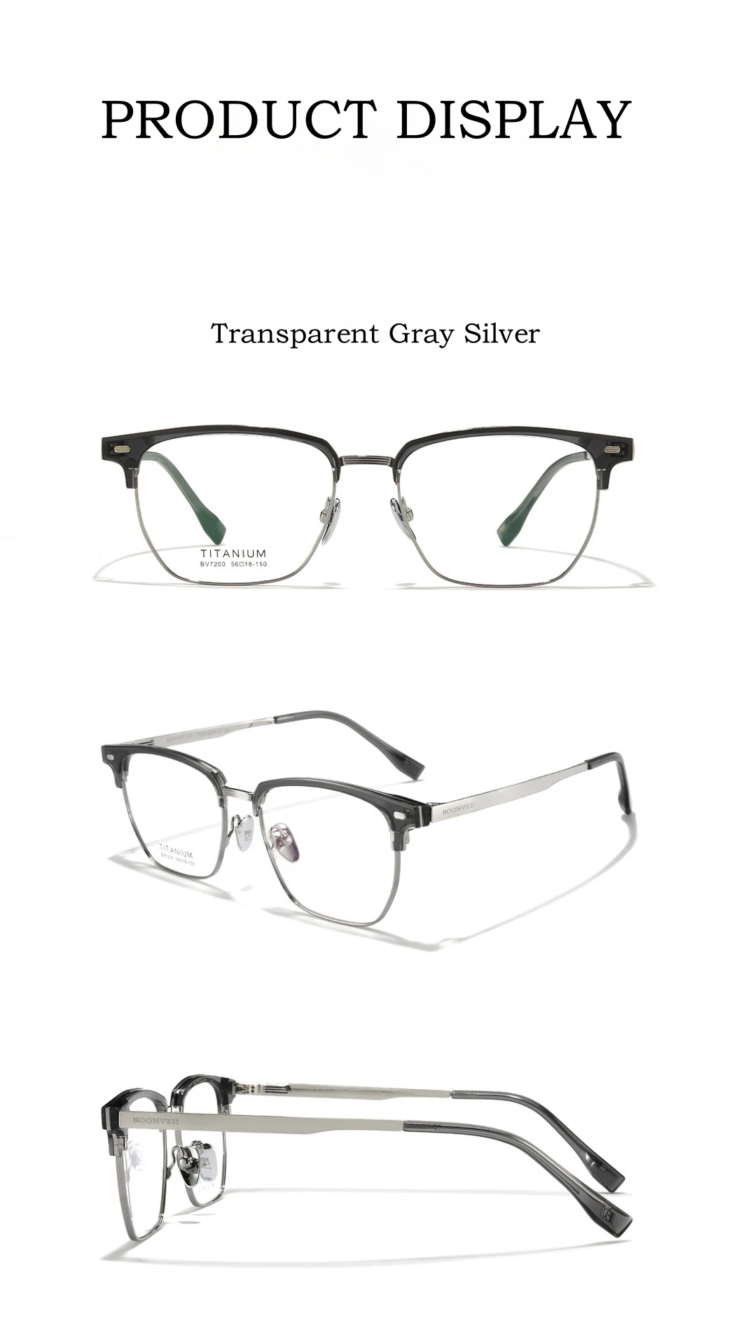 Yimaruili neuen Modetrend Myopie Brillen Retro Quadrat Luxus Acetat reines Titan ooptische Brille Rahmen für Männer – Detail 5