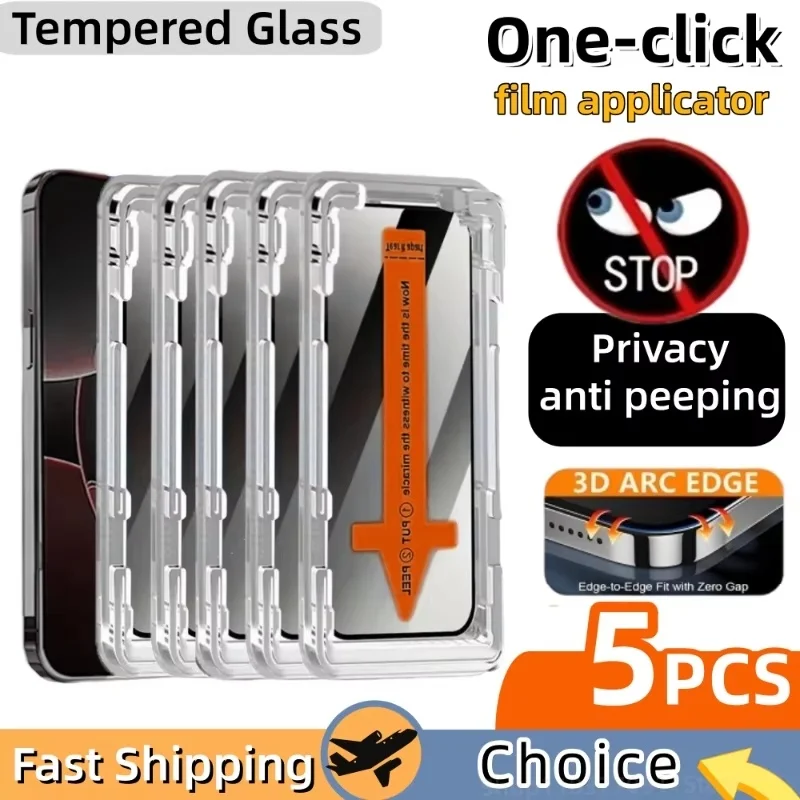Enhanced Privacy Screen Protector - Dust-Free Install, Anti-Spy Tempered Glass Film