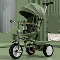 Poussette bébé Tricycle pour enfants peut s'allonger dans les deux directions grande poussette bébé poussoir bébé vélo pliable bébé vélo 2
