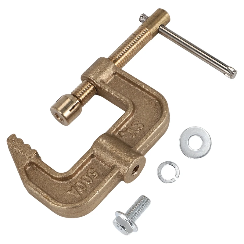 ABYO Welding Ground Clamp, 500A Current G-Type Solid Brass Ground Clamp, 43Mm Jaw Width For Tig Mig MMA Welders