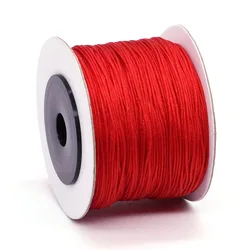 Versatile 0.8mm Nylon Beading Cord for Jewelry and Handicrafts (Red)