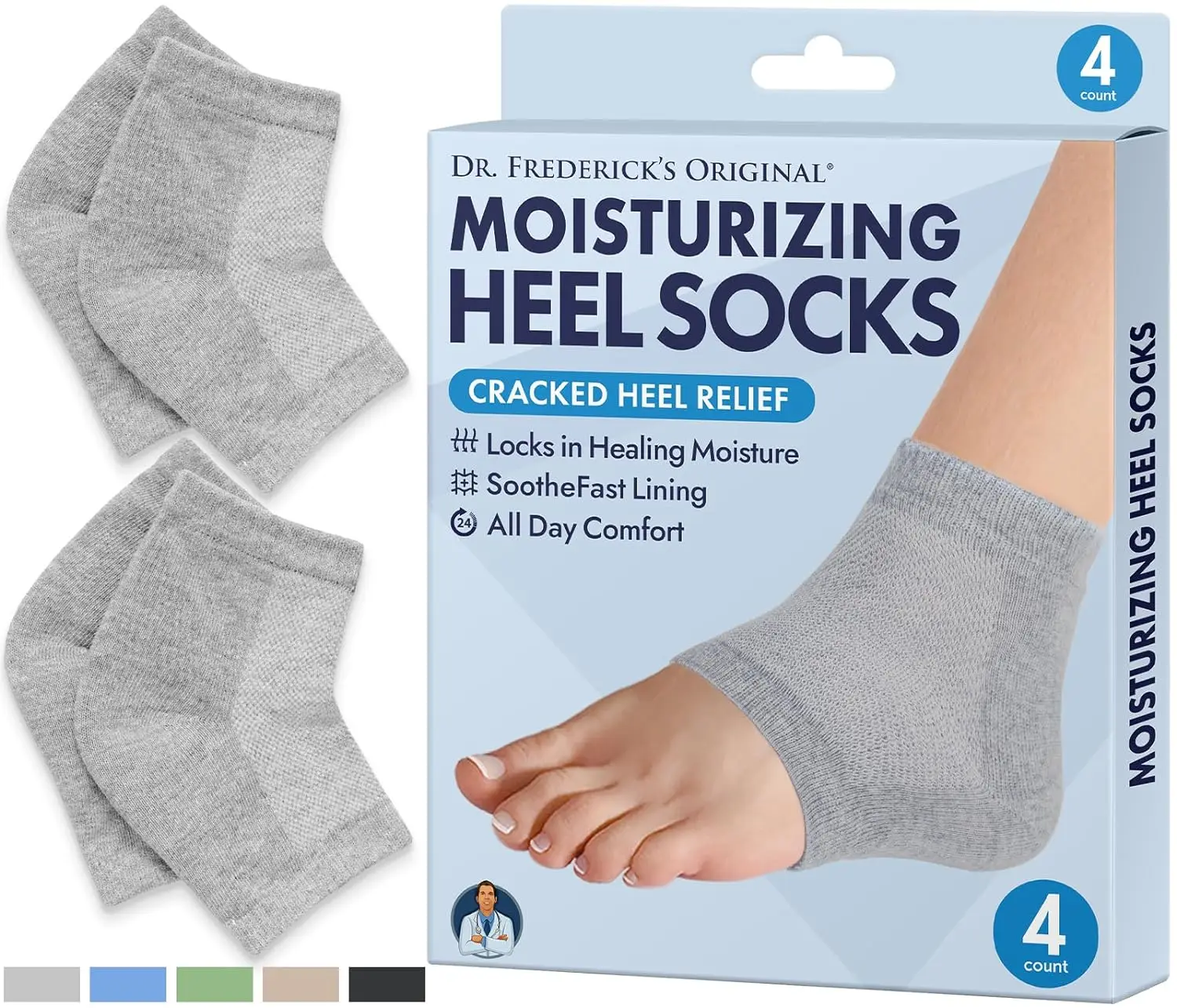 Gel Heel Crack Socks Mesh Breathable Cotton Socks Heel Protection Half Silicone Cover heel protection socks