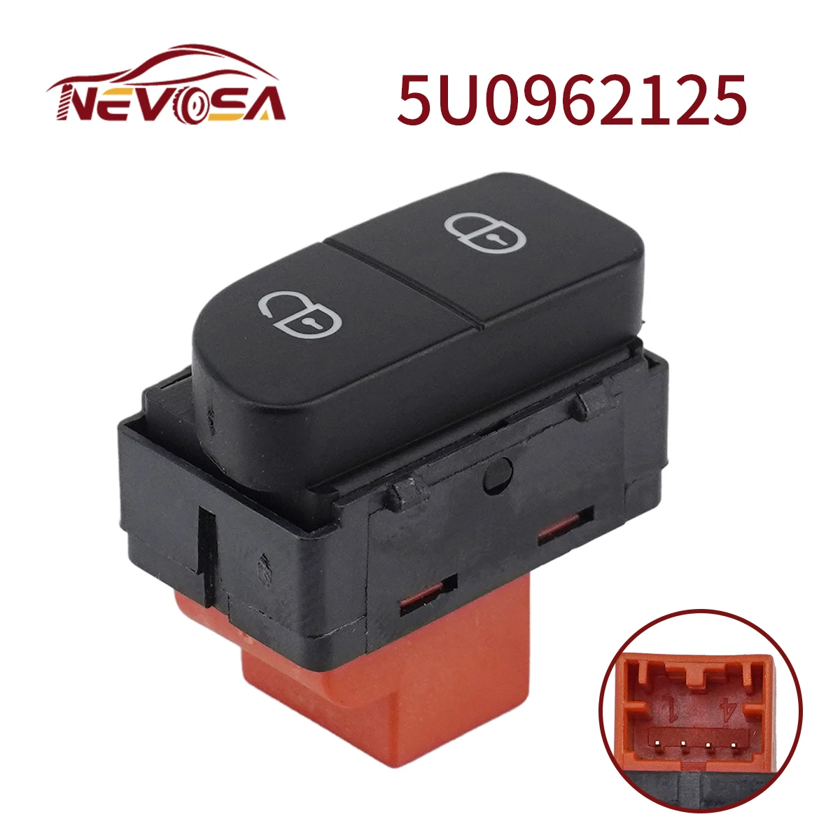 

5U0962125 для VW FOX GOL GV, переключатель стеклоподъемника, центральный замок, кнопка управления, 4 контакта 19008 5U0 962 125 373959855A, запчасти