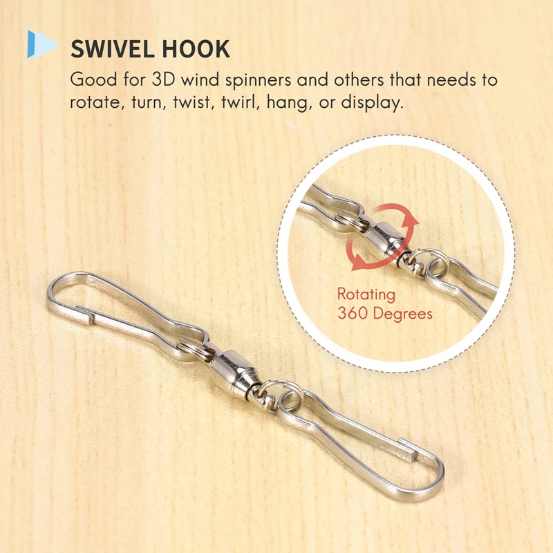 Windmill Spinner Wind Spinner Catcher 8 Pack Spinning Double Clip Swivel Hooks For Wind Spinners Windsock Bird Feeders Wind Chimes Crystal Twisters Party