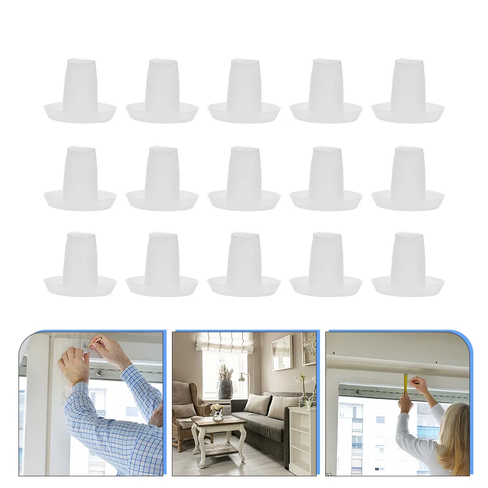 

40 Pcs Venetian Blind Plug Sheer Curtains Blinds Bottom Rail Button Horizontal Parts Pom Accessories