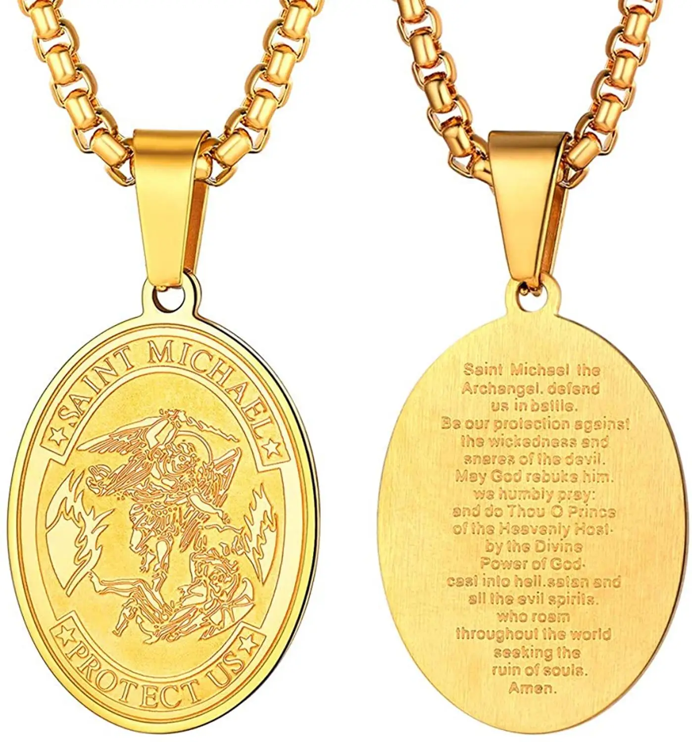 Archangel Michael Pendant - Miraculous Medal - Saint Michael Necklace for  Men or Women - Genuine Black Agate Protection Amulet - Guardian Angel Sigil  Medallion - Spiritual Gifts Jewelry | Amazon.com