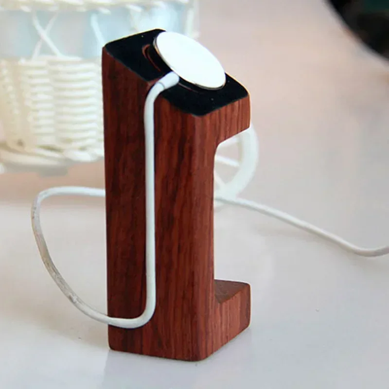 Wooden Apple Watch Charger Stand Smartwatch Desktop Holder Charging Station Wrist Watch Base Original Apple Bracket Accessories