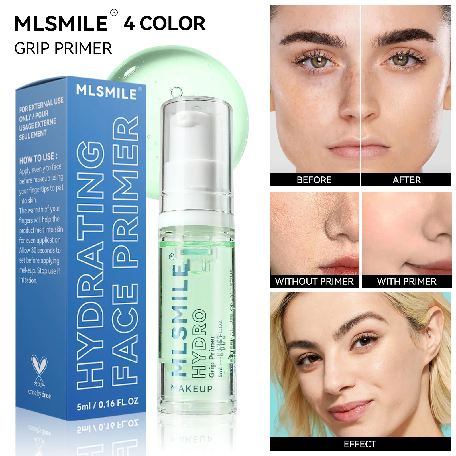 Primer Gel MLSMILE Moisturizing Natural Long Lasting
