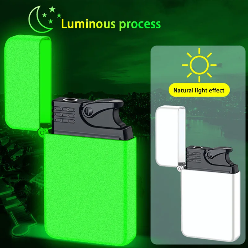 Waterproof Metal Lighter Direct Cigar Lighter for Men butane gas lighter cigarette lighter