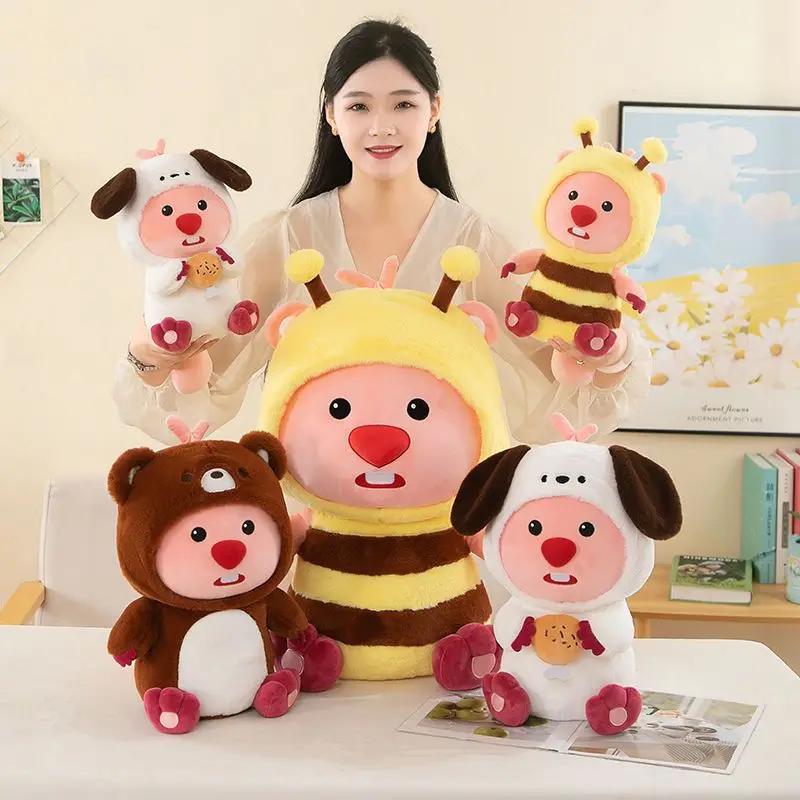 Kawaii Pororo Little Beaver Loopy Peluche Cute Bee Bear Dress Up Bambola Morbida Ripiena Bambini Halloween Bambini Regali Di Natale