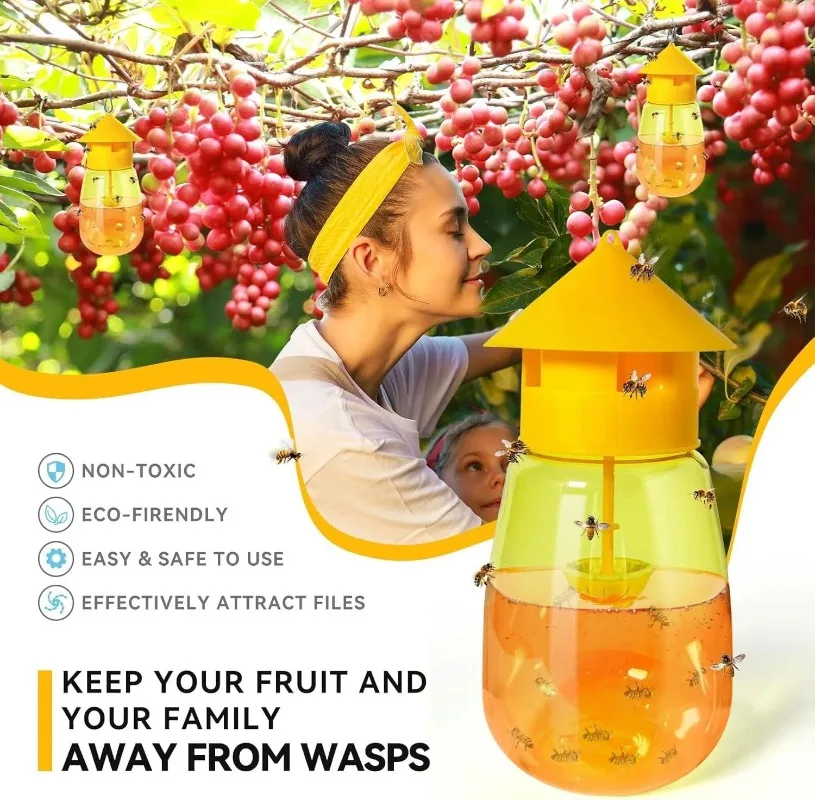 Fruit Fly Trap Kit with Liquid Attractant for Effective Pest Control