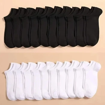 5 pares unissex casual cor lisa barco meias finas respiráveis confortáveis anti odor absorção de suor baixo corte tornozelo meias para homens 1