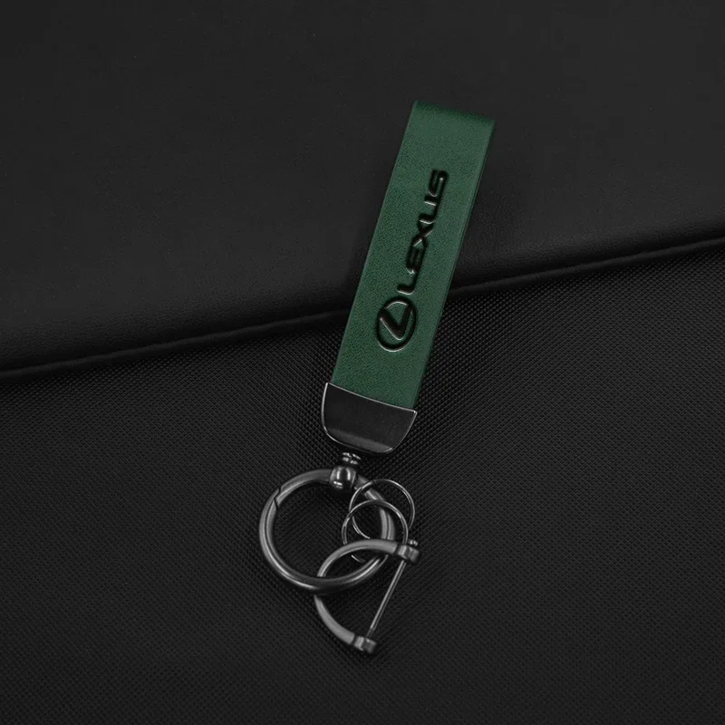 High-Quality Leather Car Logo Keychain Gift and Keyring Holder Accessories