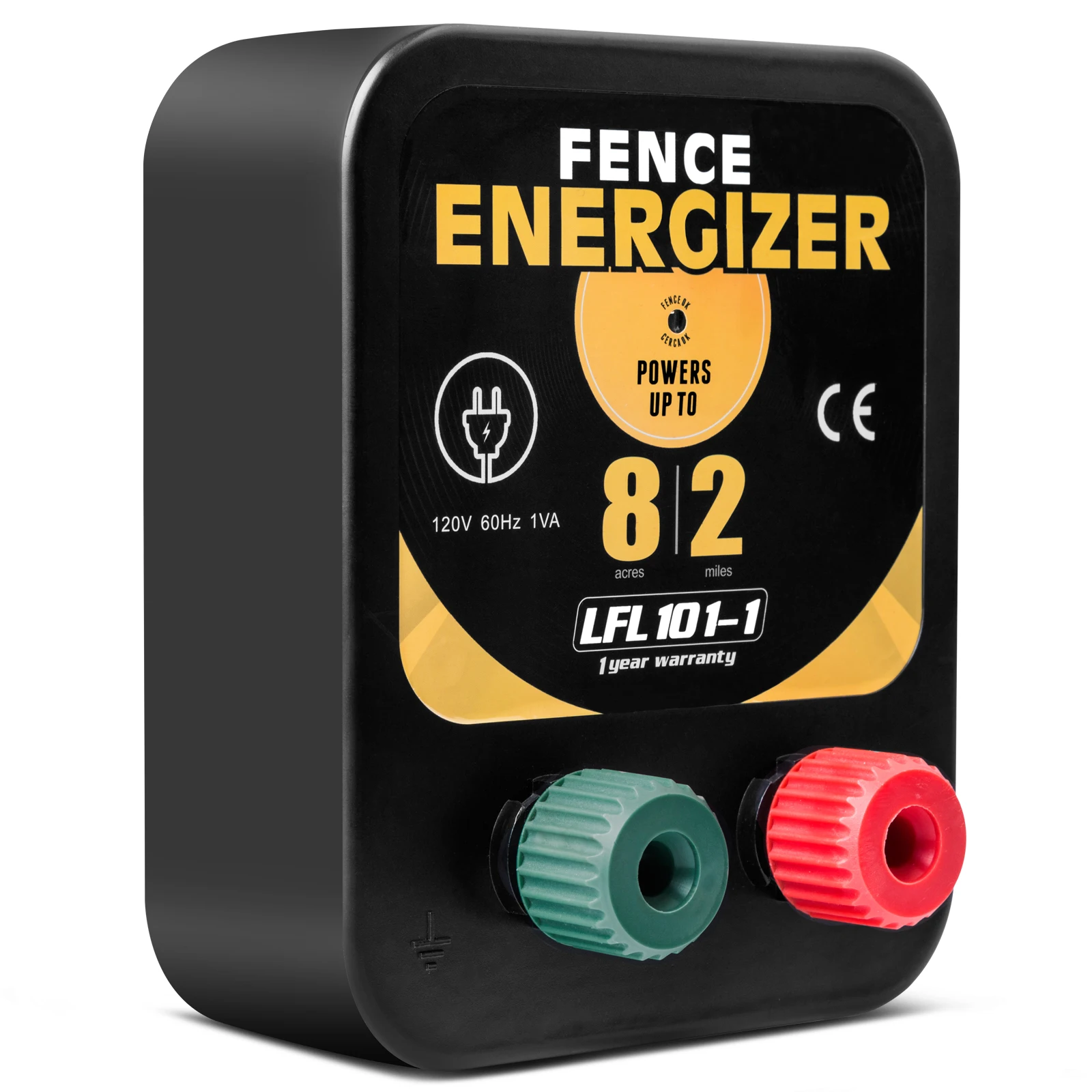 

Pulse Electric Fence Energizer for Animals AC Powered 2 Mile/8 Acres Waterproof High Voltage Electric Fence Farm Poultry Cattle