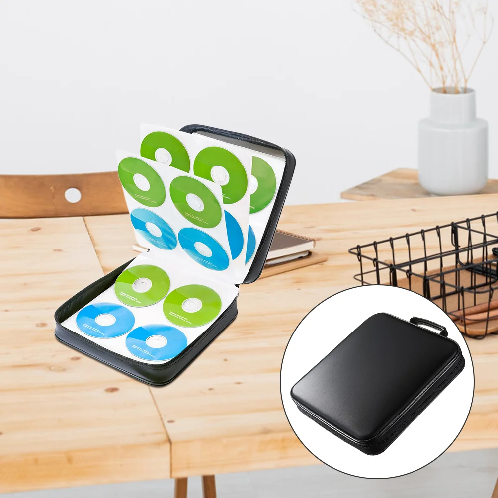 

Capacity CD Storage Box Booklet Binder Wallet Car Mount Dvd Case Holder Organizer Container Built-In Tablets With Zipper