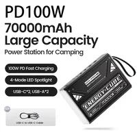 70000mAh Power Bank 100W Fast Charging Large Capacity USB C External Spare Battery for IPhone Laptop Powerbank Outdoor Camping - Image 4