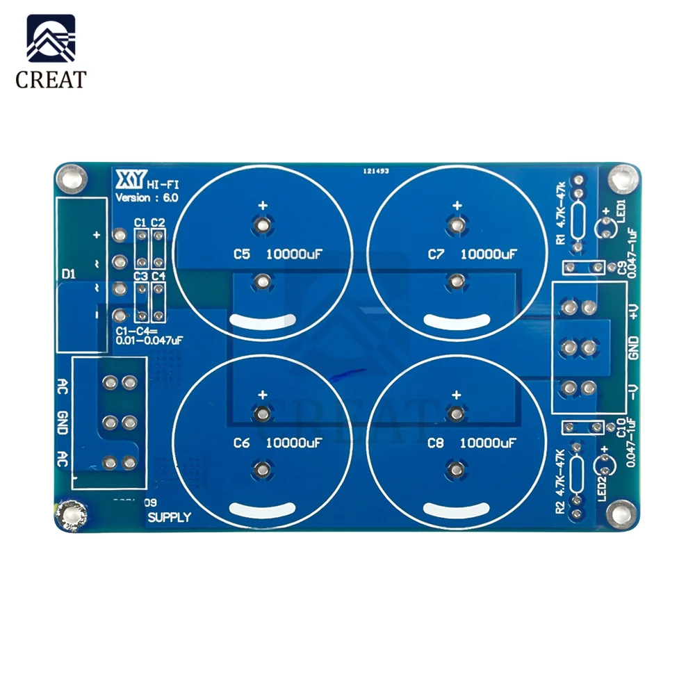 4*10000Uf Quattro 10000Uf 50V Scheda Di Alimentazione Filtro Raddrizzatore Per Lm3886Tf Tda7293 Modulo Pcb Amplificatore Lm3886
