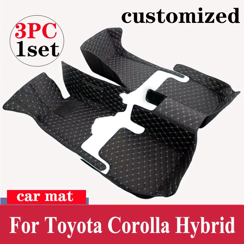 

For Toyota Corolla Hybrid 2023 2022 2021 2020 2019 Car Floor Mats Interior Accessories Custom Protect Leather Styling Waterproof