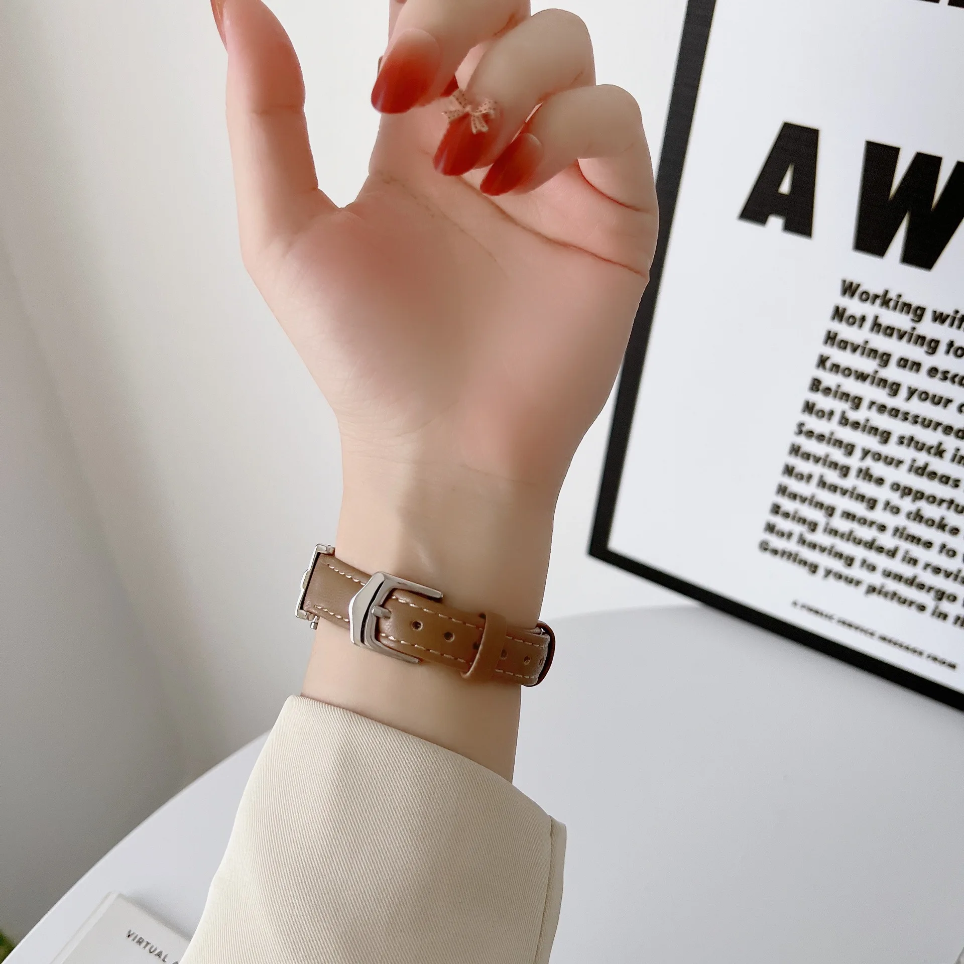 Stylish Metal & Leather Hybrid Watch Strap - 20/22mm Replacement Strap