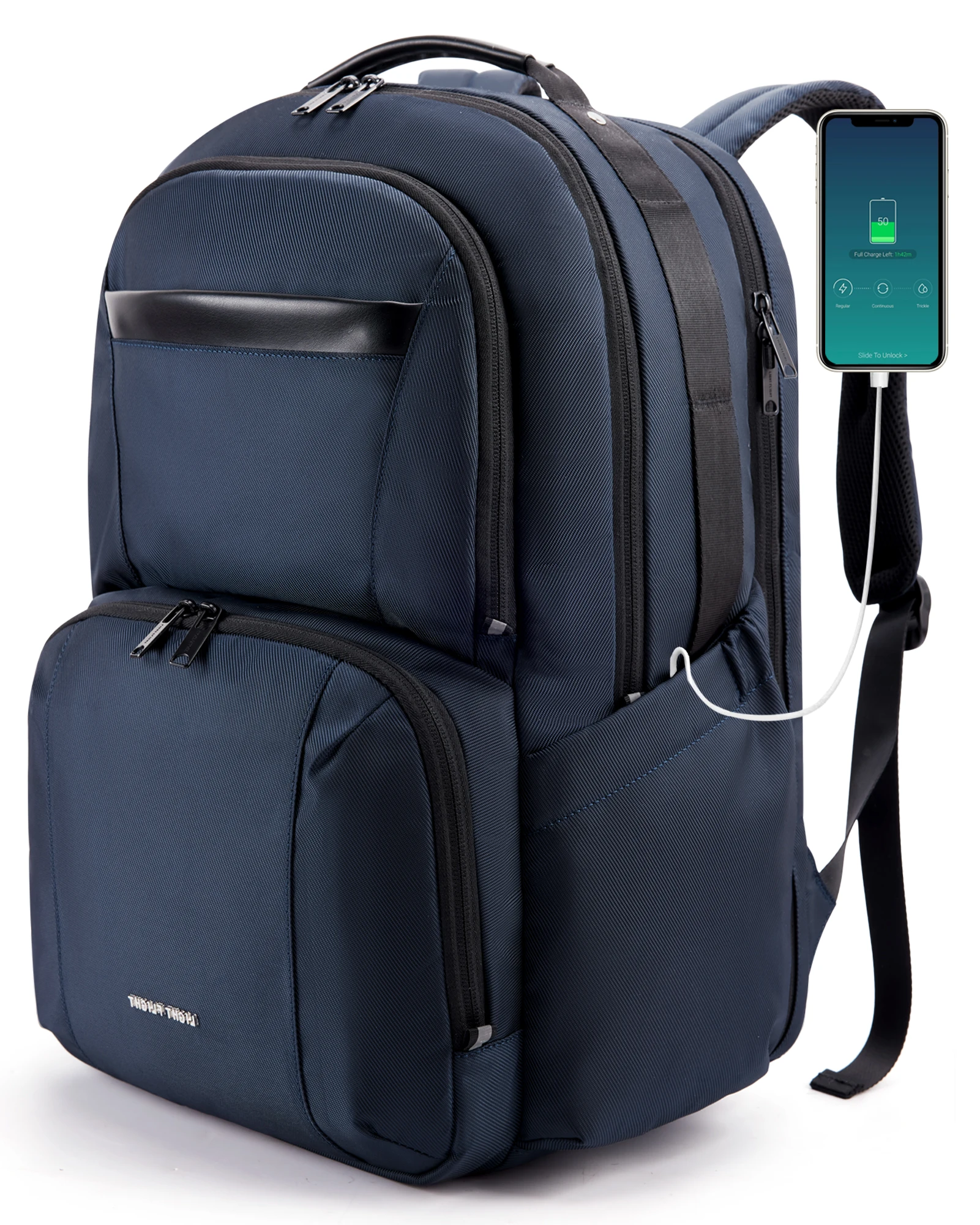Mochila de almuerzo para hombre, mochila grande con aislamiento para laptop  escolar con puerto USB para estudiantes, resistente al agua, resistente