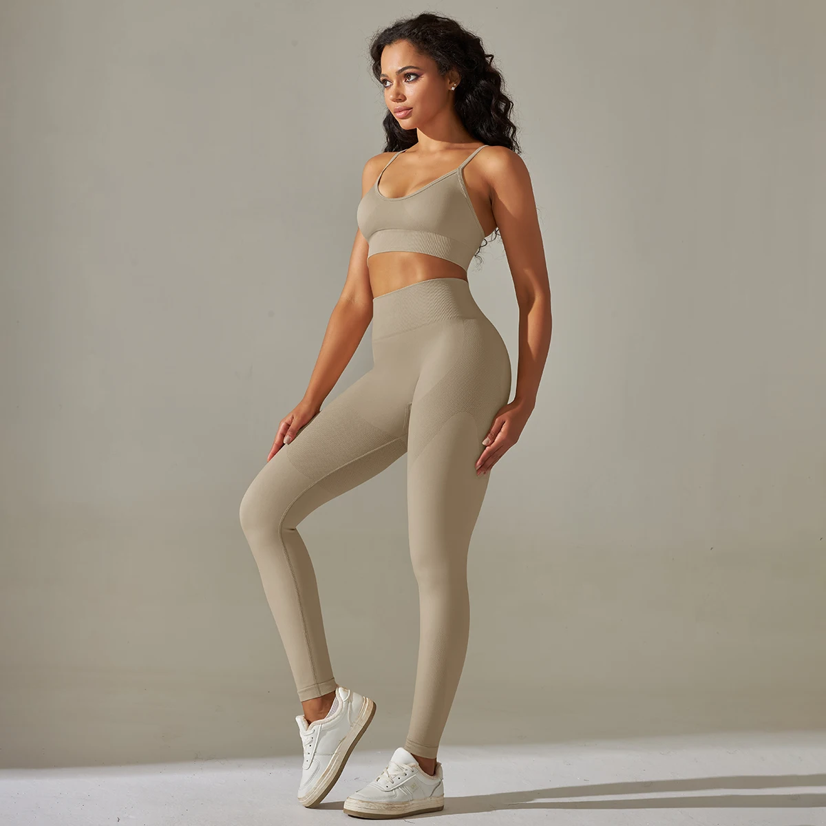 Camouflage Print Suit 2 Piece Set Mesh Bra And Fitness Leggings