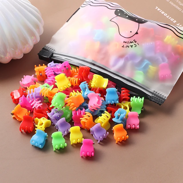 40Pcs Girls Colorful Hair Clips Flower Star Mickey Cute Small Hair Claws Kids Sweet Hairpins Cartoons Fashion Hair Accessories style-14