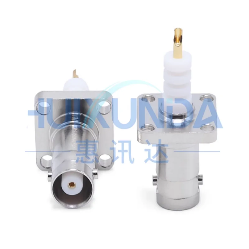 1PC MHV-KFD MHV3000V Female 4 Hole Flange Chassis Fixed BNC High Voltage 3000V Connector adapter
