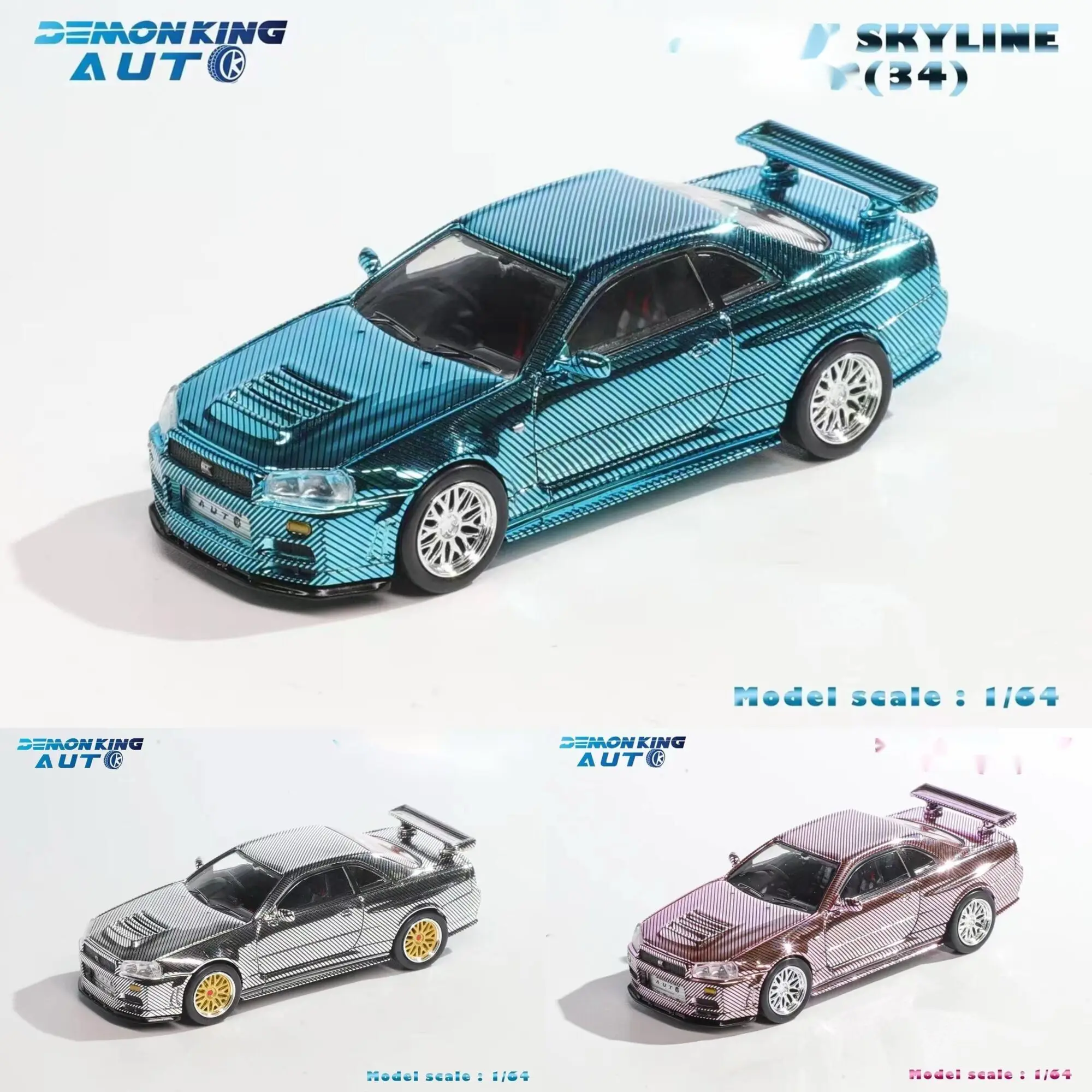 Demon King 1:64 Skyline R34 Alloy Car Model - AliExpress