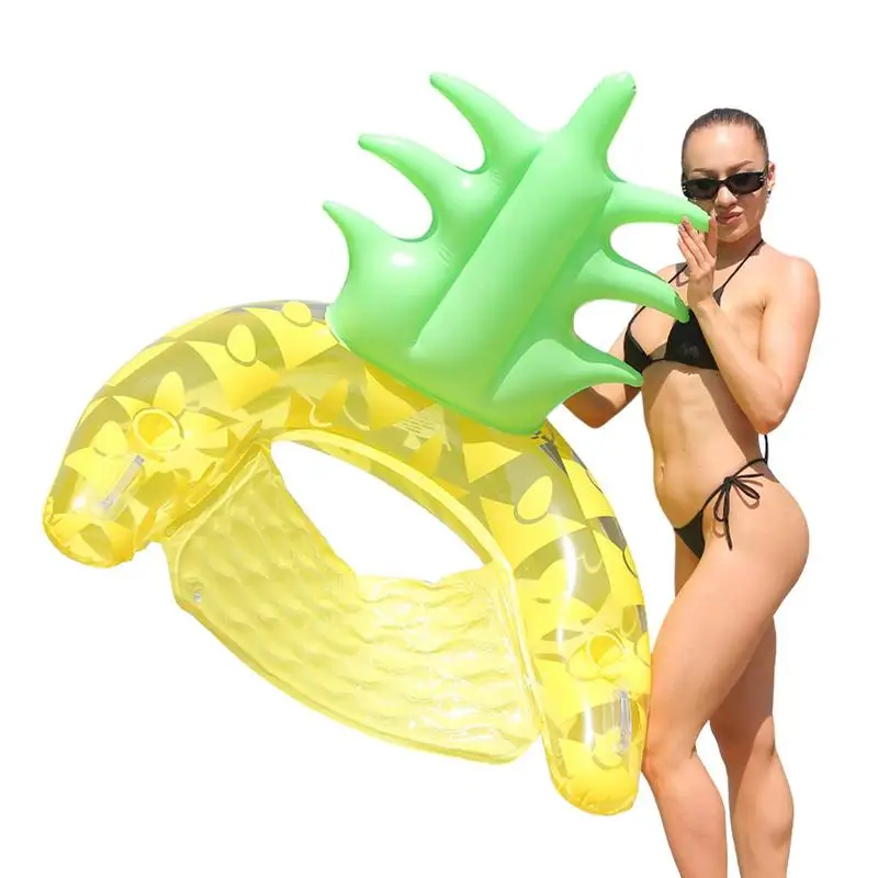

Inflatable Pineapple Pool Floater Float Hammock Inflatable Pool Lounger Fit For Pool Hammock Air Sofa Floating Chair Bed