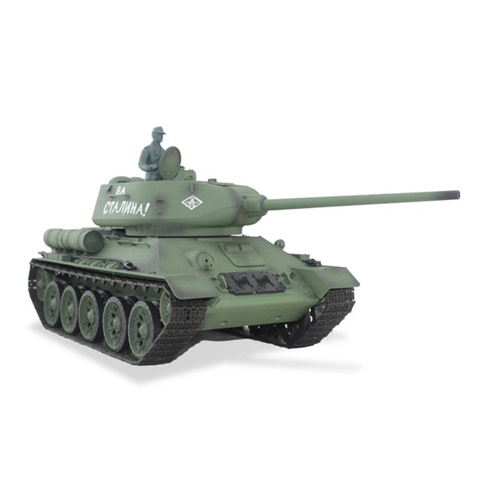 HENG LONG 1/16 7.0 Plastic Soviet T34-85 RC FPV Camera Tank 3909 360° Turret Gearbox BB Shooting Engine Proportion Smoke TH17766 5