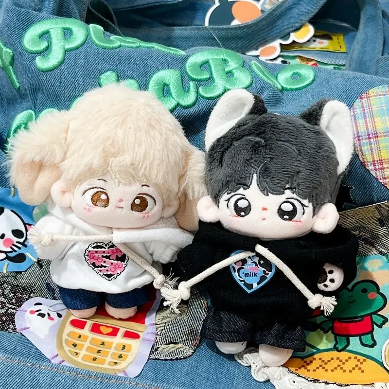 10cm cute hoodie jeans starfish pendant cotton doll  changing accessories 3