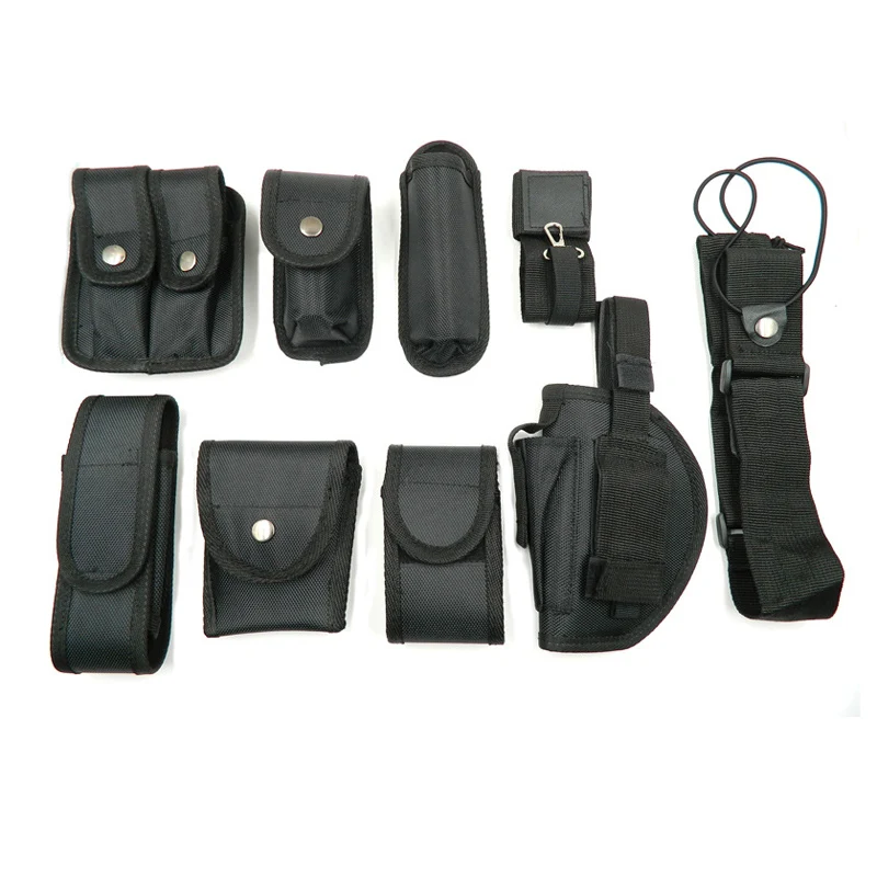 10pcs Police Tactical Trimmings Security Belts Military Training Safety Guard Belt Utility Duty Waist Support Warbelt Equipment