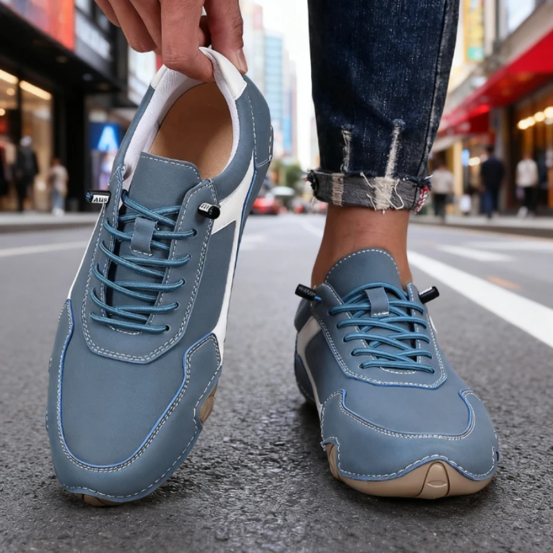 Ankle Boots for Men Spring Autumn Causal Non Slip Flat Loafers Fashion High Quality British Chelsea Men Handmade Leather Shoes