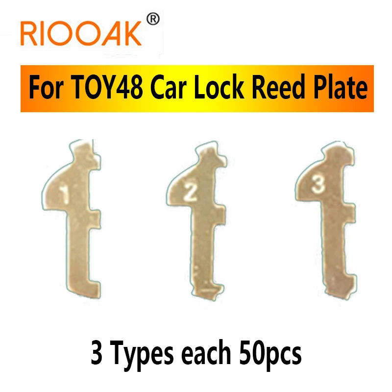 150pcs/lot TOY48 Car Lock Reed Plate For Toyota Car Lock Repair Kit Accessories with 10pcs+ Spring Locksmith Supplies 4buttons smart remote key case for toyota prius avalon corrlla camry prius rav4 key shell with uncut blade toy40 toy48 blade