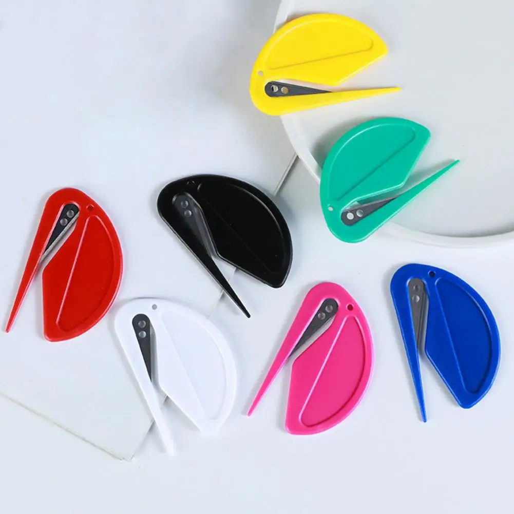 2Pcs/Set Letter Opener Plastic Mini Portable Pointy Tip Safe Sharp Efficient Mail Envelope Opener Cutter Home Office Supplies
