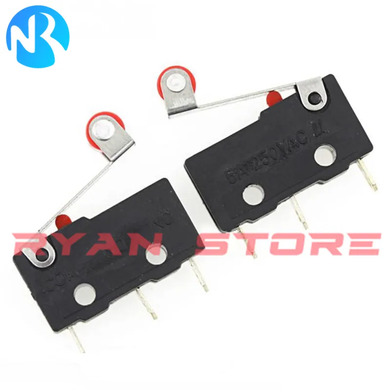 5-Pack New Micro Roller Lever Arm Limit Switches - Normally Open/Close, 5A 125V/250V