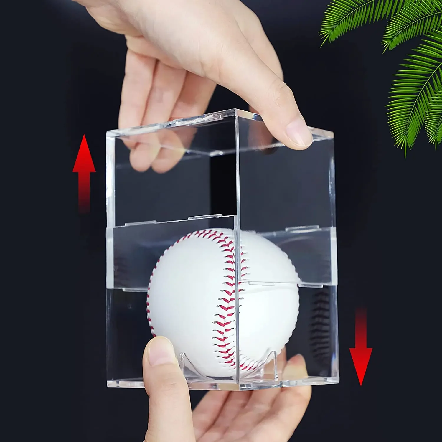 Baseball Storage Box Acrylic No. 9 Baseball Box Display Golf Tennis Ball Transparent Case Souvenir Storage Box Holder Uv Protection Dust